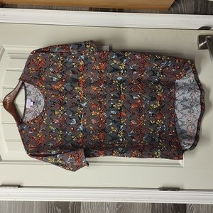 Lularoe orange yellow diamond butterfly Irma new with tags size s